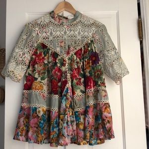 Floral print mix Zimmermann romantic blouse